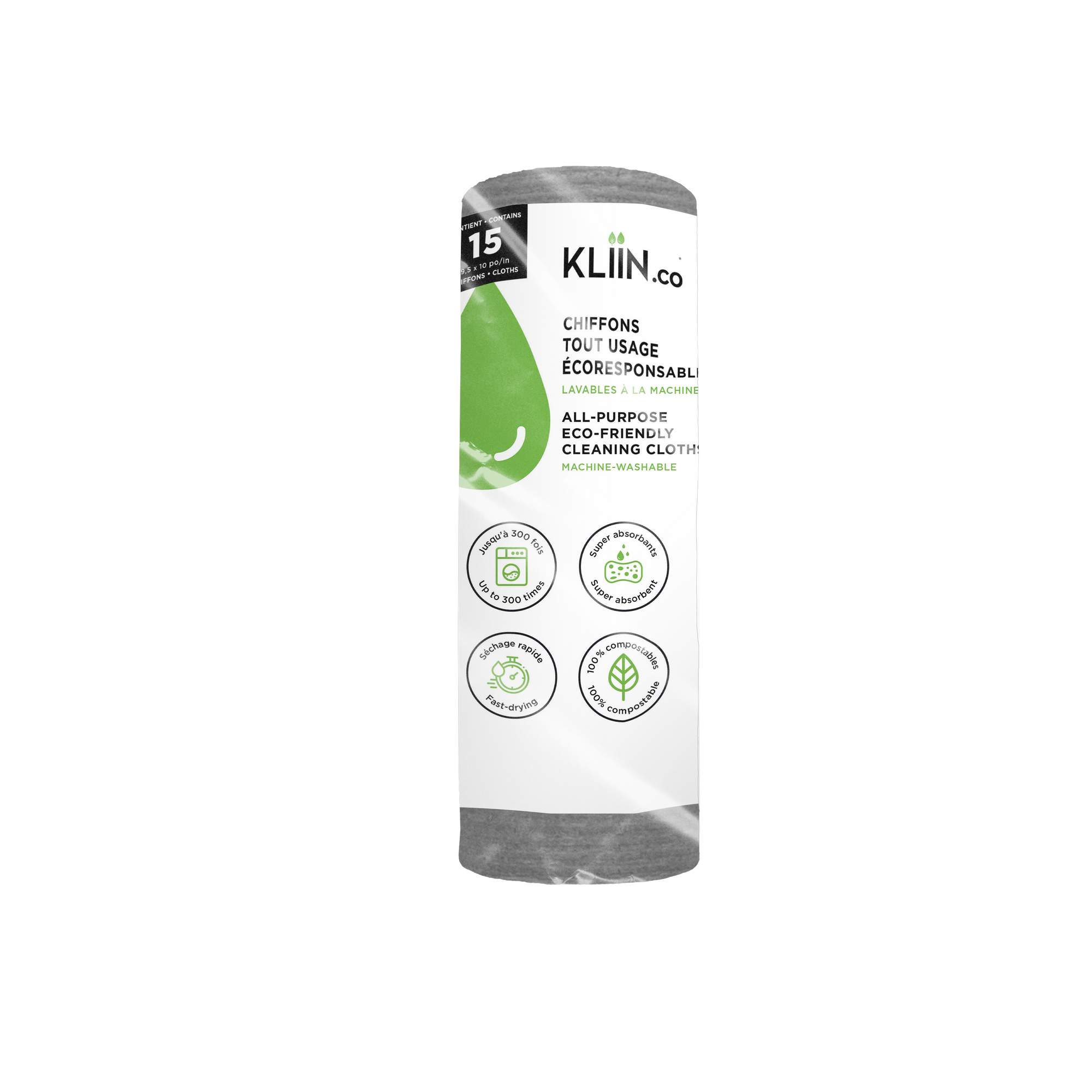 Best Value Product - KLIIN 15-sheet roll grey blank