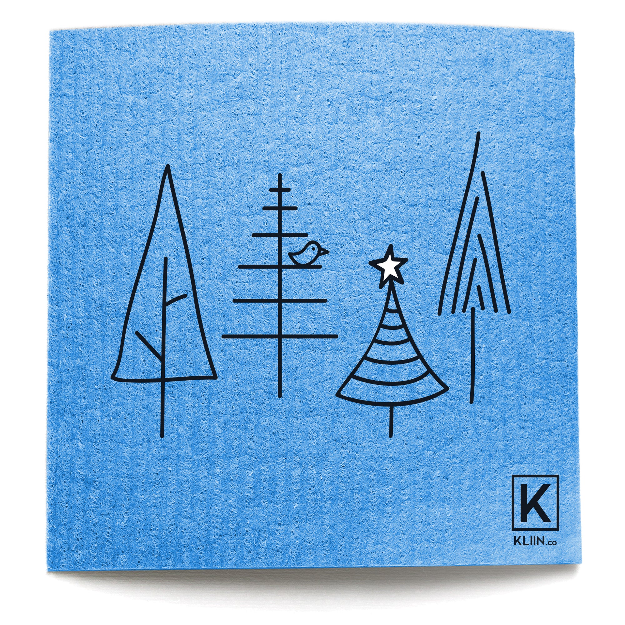 Large reusable and compostable towel • HOLIDAYS - CHRISTMAS TREES